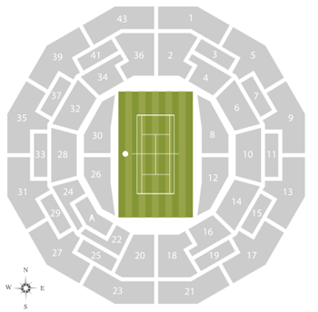 Wimbledon Court 1 Seating Map