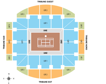 Suzanne Lenglen Court Seating Map