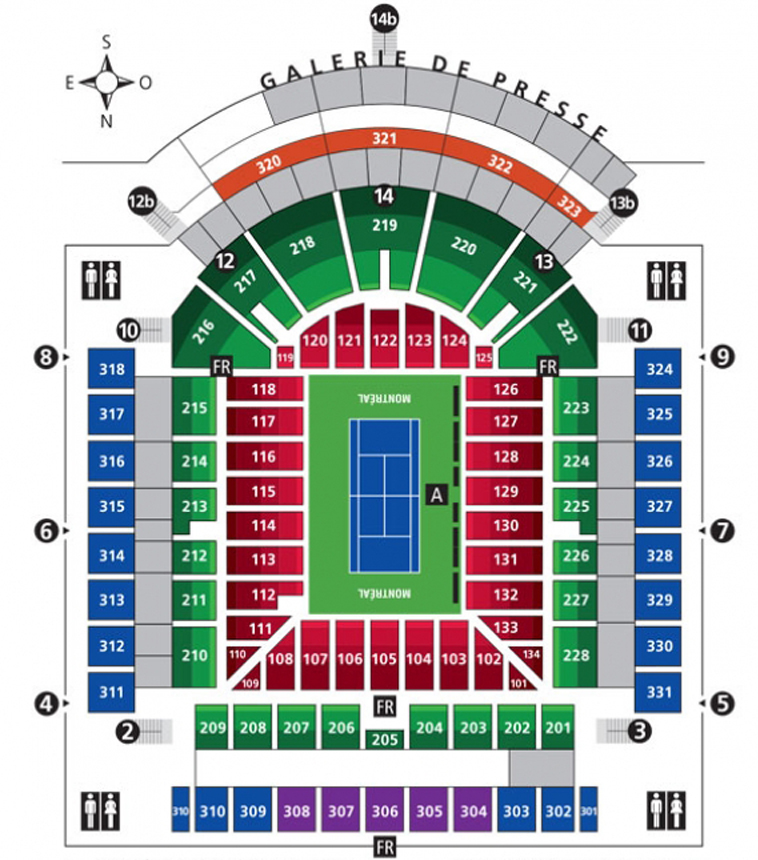 Rolex Stadium Seating Chart