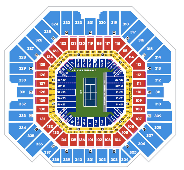 Us Open Seating Chart